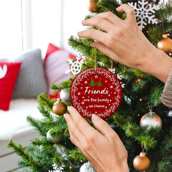 🆕 Women Red Christmas Tree Ornament Retro Xmas Friendship Decorations Exquisite - Picture 2 of 7